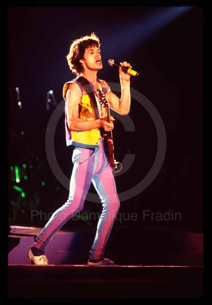 Mick Jagger, Rolling Stones. Naples, 8 juillet 1982.