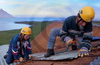 Faskrudsfjordur : Le chantier.